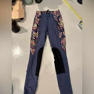 Kerrits Kids Leggings Floral Pattern riding equestrian breeches s small